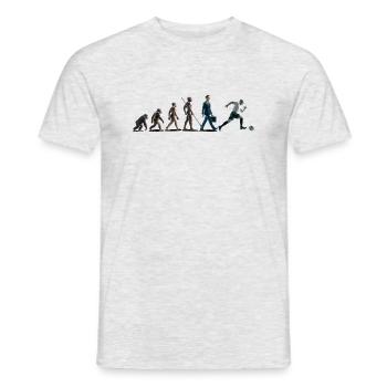 Evolution Fussball Zeichenfläche 1 - Männer T-Shirt - Grau meliert - Vorne - AI Model Male 178 dark (178cm)