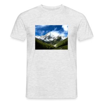 Mountain - Männer T-Shirt - Grau meliert - Vorne - AI Model Male 178 dark (178cm)