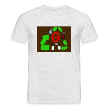 Le recyclage des espoirs , pour le bien . - T-shirt homme - gris chiné - Devant - AI Model Male 178 dark (178cm)