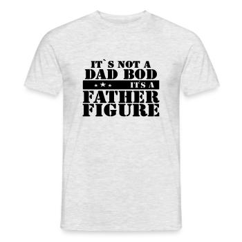 es ist kein Dad Bod, es ist eine Vaterfigur - Männer T-Shirt - Grau meliert - Vorne - AI Model Male 178 dark (178cm)