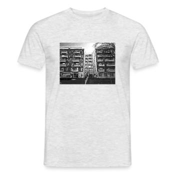On the Block D1 - Men's T-Shirt - heather grey - Front - AI Model Male 178 dark (178cm)