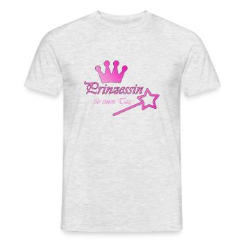 Prinzessin - Männer T-Shirt - Grau meliert - Vorne - AI Model Male 178 dark (178cm)
