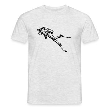 diving - Männer T-Shirt - Grau meliert - Vorne - AI Model Male 178 dark (178cm)