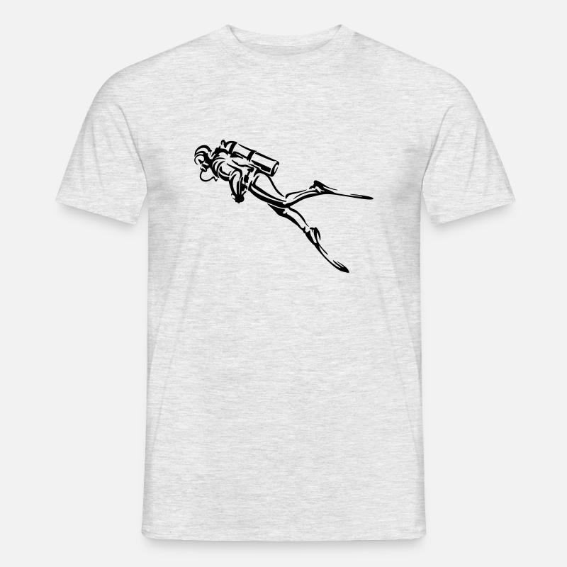 diving - Männer T-Shirt - Grau meliert