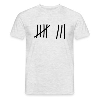 tage_zaehlen_8 - Männer T-Shirt - Grau meliert - Vorne - AI Model Male 178 dark (178cm)