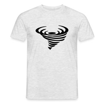 tornade - T-shirt homme - gris chiné - Devant - AI Model Male 178 dark (178cm)