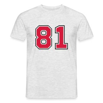 81__f2 - Männer T-Shirt - Grau meliert - Vorne - AI Model Male 178 dark (178cm)