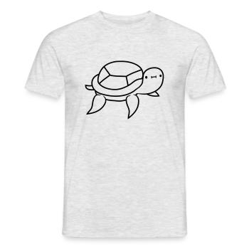 wasserschildkroete small - Men's T-Shirt - heather grey - Front - AI Model Male 178 dark (178cm)