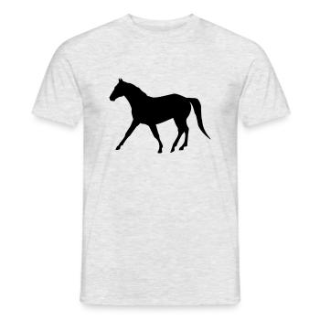 pferd - Men's T-Shirt - heather grey - Front - AI Model Male 178 dark (178cm)