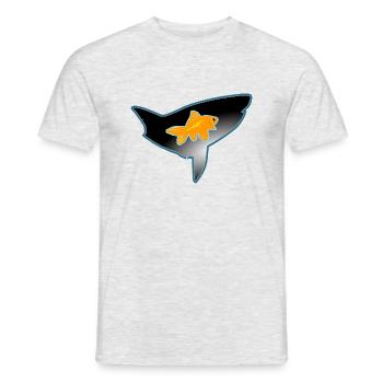 Goldfisch und Hai - Männer T-Shirt - Grau meliert - Vorne - AI Model Male 178 dark (178cm)