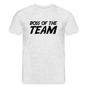 Boss of the Team - Men's T-Shirt - heather grey - Front - AI Model Male 178 dark (178cm)
