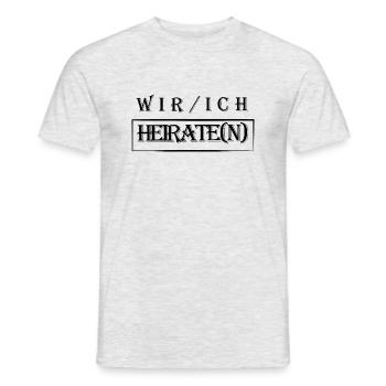 wir heiraten - Männer T-Shirt - Grau meliert - Vorne - AI Model Male 178 dark (178cm)