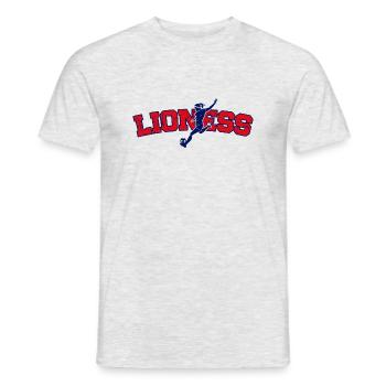 Lionnes championnes d’Angleterre de football féminin 2022 - T-shirt homme - gris chiné - Devant - AI Model Male 178 dark (178cm)