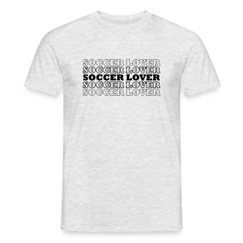 Football Fussball - T-shirt homme - gris chiné - Devant - AI Model Male 178 dark (178cm)