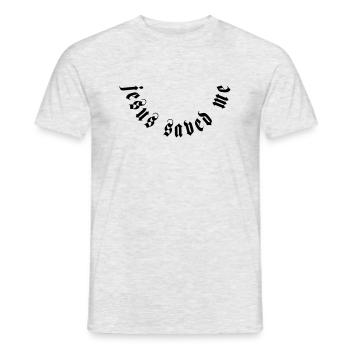 Jésus m’a sauvé la motivation - T-shirt homme - gris chiné - Devant - AI Model Male 178 dark (178cm)