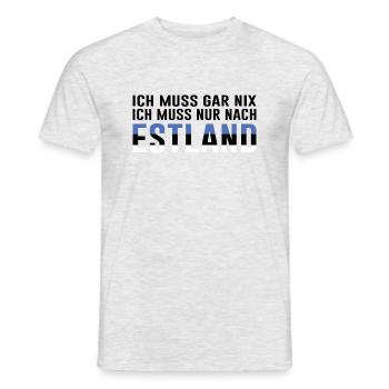 Estland Spruch Geschenkidee - Männer T-Shirt - Grau meliert - Vorne - AI Model Male 178 dark (178cm)