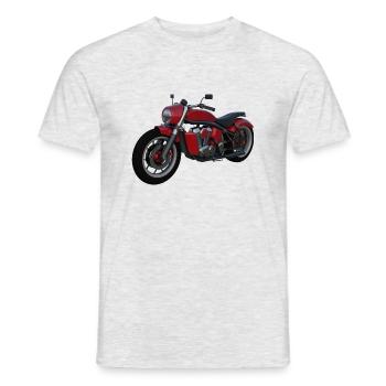 motorrad - Männer T-Shirt - Grau meliert - Vorne - AI Model Male 178 dark (178cm)