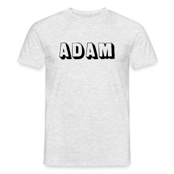Nom - Adam - T-shirt homme - gris chiné - Devant - AI Model Male 178 dark (178cm)