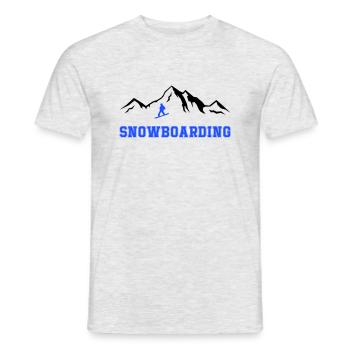 Snowboarding - Männer T-Shirt - Grau meliert - Vorne - AI Model Male 178 dark (178cm)