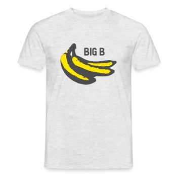 Bananen Stil - BIG B - color - Männer T-Shirt - Grau meliert - Vorne - AI Model Male 178 dark (178cm)