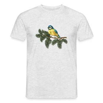 Bunter Vogel - Männer T-Shirt - Grau meliert - Vorne - AI Model Male 178 dark (178cm)