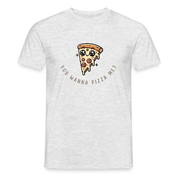 Chemise Pizza Lover – Vous voulez me faire une pizza ? - T-shirt homme - gris chiné - Devant - AI Model Male 178 dark (178cm)