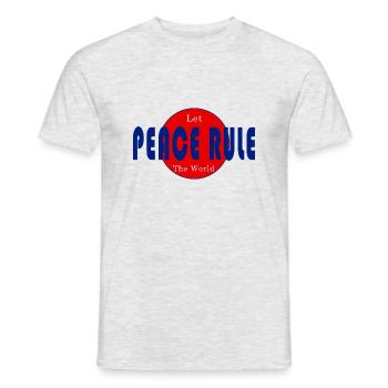 Que la paix règne sur le monde - T-shirt homme - gris chiné - Devant - AI Model Male 178 dark (178cm)