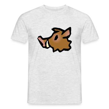 pig51 - T-shirt homme - gris chiné - Devant - AI Model Male 178 dark (178cm)