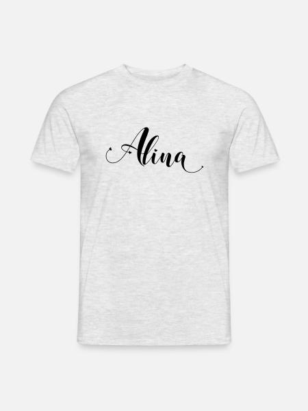 alina - Männer T-Shirt - Grau meliert