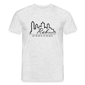 Rab Croatia - Men's T-Shirt - heather grey - Front - AI Model Male 178 dark (178cm)