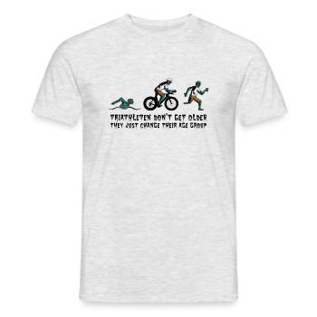 Zombies Triathlon Halloween - Männer T-Shirt - Grau meliert - Vorne - AI Model Male 178 dark (178cm)