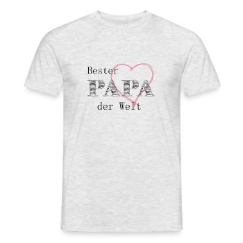Bester Papa - Männer T-Shirt - Grau meliert - Vorne - AI Model Male 178 dark (178cm)