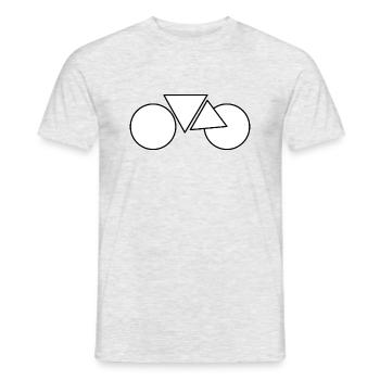 Bicycle Geometry - Men's T-Shirt - heather grey - Front - AI Model Male 178 dark (178cm)