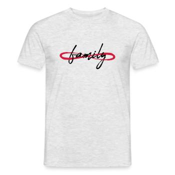 Symbol Unendlich Familie - Männer T-Shirt - Grau meliert - Vorne - AI Model Male 178 dark (178cm)