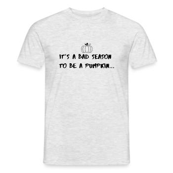 Schlechte Jahreszeit für Kürbis - Männer T-Shirt - Grau meliert - Vorne - AI Model Male 178 dark (178cm)