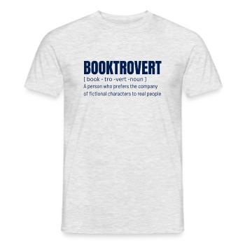 Books Booktrovert Definition for Readers Book Fans - Men's T-Shirt - heather grey - Front - AI Model Male 178 dark (178cm)