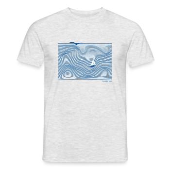 Aventure - T-shirt homme - gris chiné - Devant - AI Model Male 178 dark (178cm)