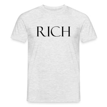 RICH Design - Lifestyle - Männer T-Shirt - Grau meliert - Vorne - AI Model Male 178 dark (178cm)