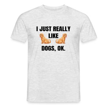 Hund Dog - Männer T-Shirt - Grau meliert - Vorne - AI Model Male 178 dark (178cm)