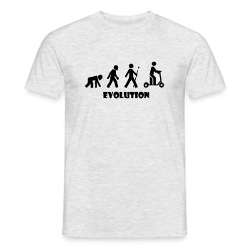 E-Scooter Roller Scooter - T-shirt homme - gris chiné - Devant - AI Model Male 178 dark (178cm)