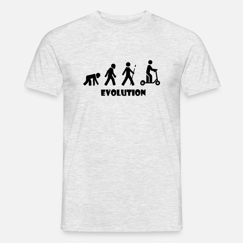 E-Scooter Roller Scooter - Männer T-Shirt - Grau meliert
