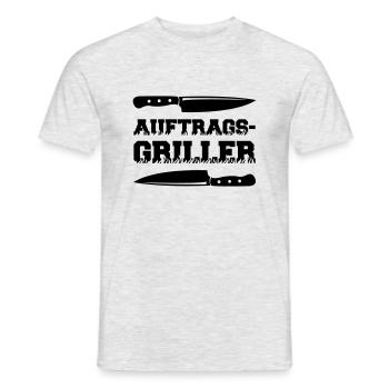 Contract Griller 01 - Men's T-Shirt - heather grey - Front - AI Model Male 178 dark (178cm)