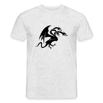 Dragon 3 Head - Men's T-Shirt - heather grey - Front - AI Model Male 178 dark (178cm)