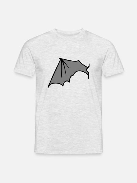 batwing_left_grey - Men's T-Shirt - heather grey