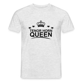 Tenor Horn Queen - T-shirt homme - gris chiné - Devant - AI Model Male 178 dark (178cm)