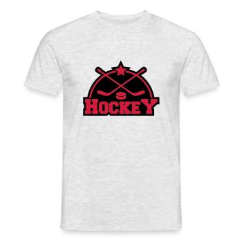 hockey_design_f2 - Männer T-Shirt - Grau meliert - Vorne - AI Model Male 178 dark (178cm)