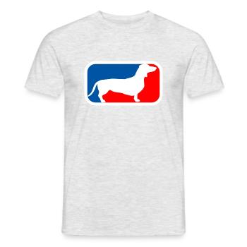 Logo de teckel - T-shirt homme - gris chiné - Devant - AI Model Male 178 dark (178cm)