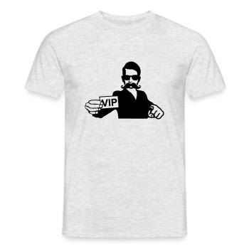 vip mustache - Men's T-Shirt - heather grey - Front - AI Model Male 178 dark (178cm)