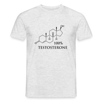 testosterone_100 - Männer T-Shirt - Grau meliert - Vorne - AI Model Male 178 dark (178cm)