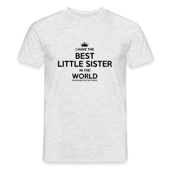 i have the best little sister in the wor - Men's T-Shirt - heather grey - Front - AI Model Male 178 dark (178cm)